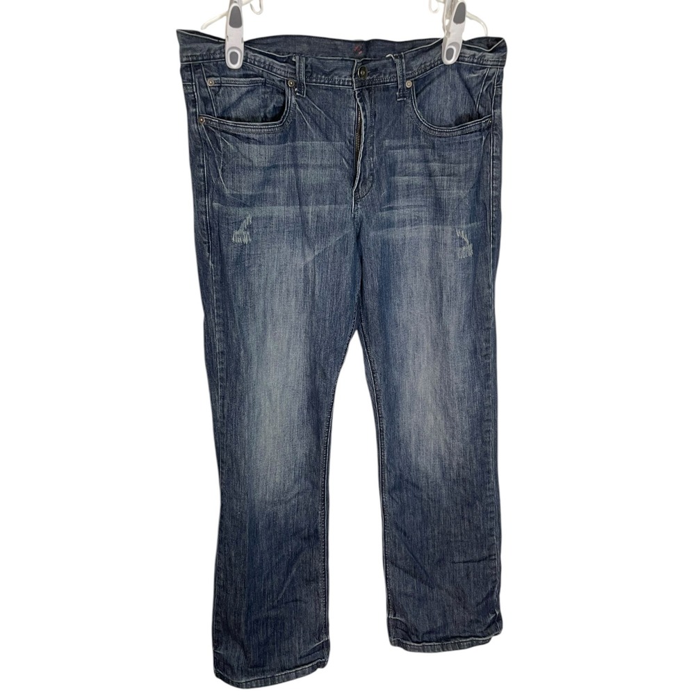 Red Camel 36W x 32L Blue Jeans Boot Cut Distressed Stretch Denim Americana Indie